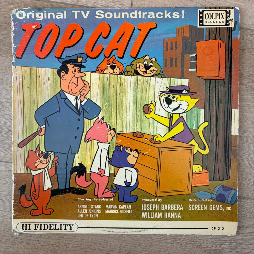 TOP CAT Original TV Soundtrack Album Colpix 1962 Hanna-Barbera Cartoon